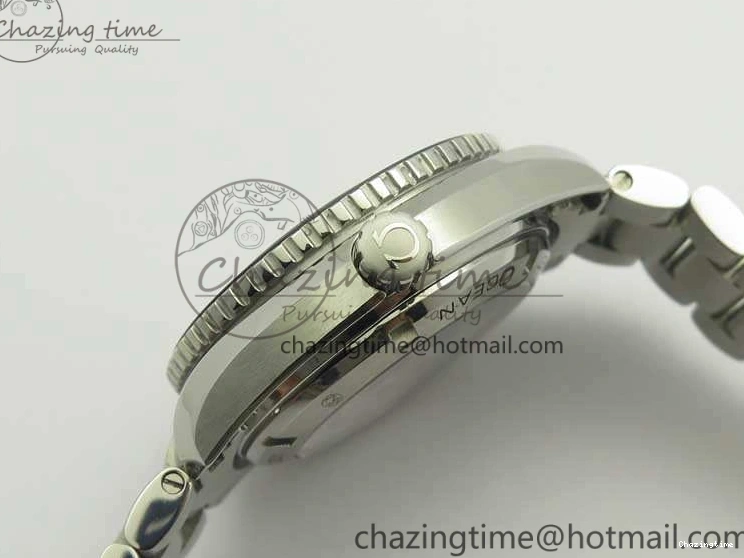 0321 Sleek Planet Ocean Professional Ceramic Bezel 42mm 1:1 MK Best Edition Silver Markers On SS Bracelet A 8085